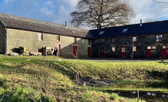 The barn is converted into three apartments